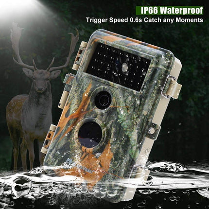 buy Trail & Game Camera with Night Vision 32MP 1296P HD H.264 MP4 Video No Glow 940nm Infrared IP66 Water. in India