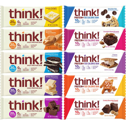 Buy Think! Protein Bars, Assorted Variety Pack - High Protein Snacks, 2.1 Ounce Bars - 20 Count in India