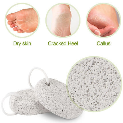 2PCS Natural Pumice Stone, Asqraqo Lava Pedicure Tools Hard Skin Callus Remover for Feet and Hands - Foot File Exfoliation to Remove Dead Skin, and Callusess
