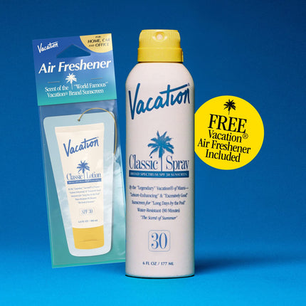Buy Vacation Classic Spray Sunscreen SPF 30 + Air Freshener Bundle, Broad Spectrum Sunscreen Spray in India.