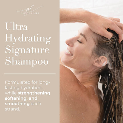 Goldie Locks Ultra Hydrating Signature Shampoo | Maintain Quality, Texture & Shine | Encourages Healthy Hair Growth | Protein Free Shampoo, 8.45 Fl Oz