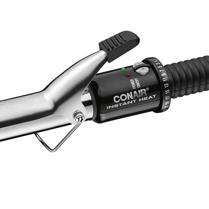 Conair Instant Heat 1-Inch Curling Iron, 1-inch barrel produces classic curls – for use on short, medium, and long hair