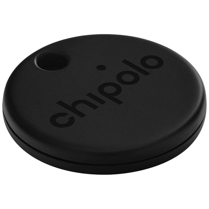 Chipolo ONE - 1 Pack - Key Finder, Bluetooth Tracker for Keys, Bag, Item Finder, Free Premium Features, Works with Chipolo app (iOS & Android compatible) BLACK