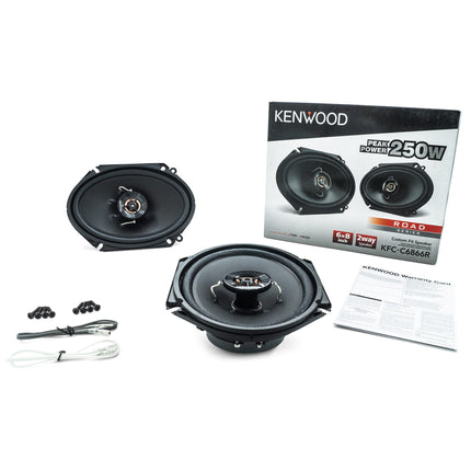 buy Kenwood KFC-C6866R Road Series Car Speakers (Pair) - 6"x8" 2-Way Car Coaxial Speakers, 250W, 4-Ohm Impedance, Cloth Woofer & Balanced Dome Tweeter, Heavy Duty Magnet Design in India