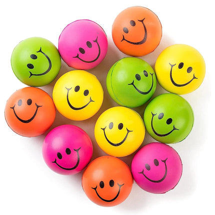 buy Be Happy! Neon Colored Smile Funny Face Stress Ball - Happy Face Squishies Stress Foam Balls for Sof in India