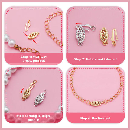 buy 4 Piece Pearl Filigree Necklace Clasp Oval Filigree Fish Hook Clasp Jewelry Slide Clasps Bracelet Co. in India