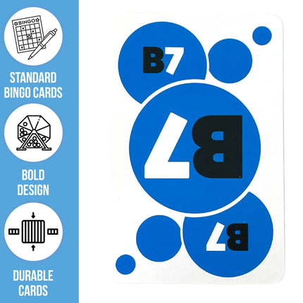 Regal Bingo - Standard Bingo Calling Cards - 2.5" x 3.5" - High Contrast Numbers & Letters - Durable Plastic Coating - Cardstock - 75 Count (B1 - O75)