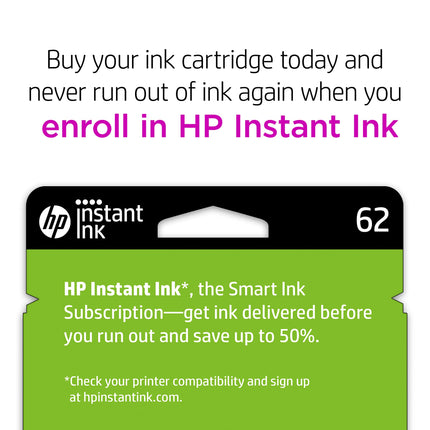 Buy HP 62 Black/Tri-color Ink (2-pack) | Compatible with HP ENVY 5540, 5640, 5660, 7640 Series, HP OfficeJet 5740 in India.