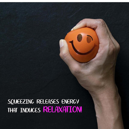 buy Be Happy! Neon Colored Smile Funny Face Stress Ball - Happy Face Squishies Stress Foam Balls for Sof in India