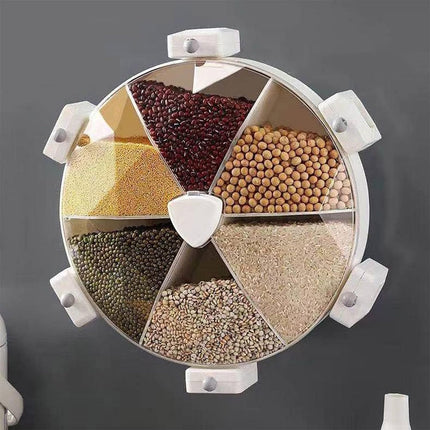 Maxbelll Wall Mounted 360° Rotatable Cereals Grain Storage