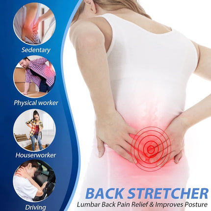 Maxbell Back Stretcher Magnetotherapy Massager | Multi-Level Adjustable Lumbar & Cervical Support