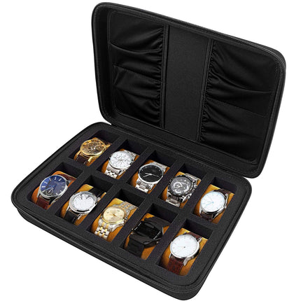 buy COMECASE 10 Slots Watch Box Organizer Men Watch Display Storage Case in India
