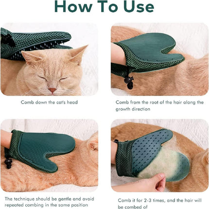 How to use the Pet Grooming Gloves