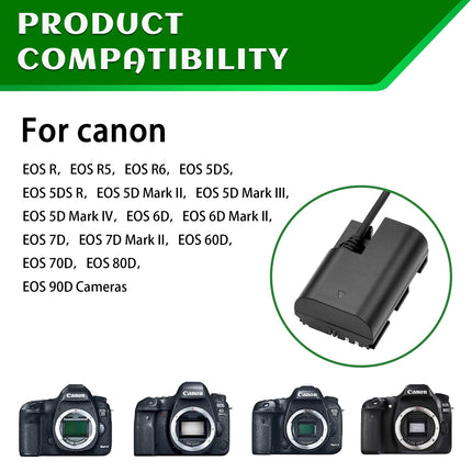 buy Gonine ACK-E6 Continuous Power Adapter LP-E6 Dummy Battery for Canon EOS R R5 R6, 90D 80D 70D 7D 60D in India