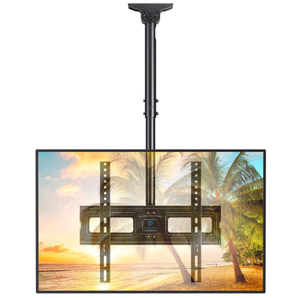 PERLESMITH Ceiling TV Mount for 26-65 inch Flat Screen Displays, Hanging Adjustable Ceiling TV Bracket Fits Most LCD LED OLED 4K TVs, Pole Ceiling Mount Holds up to 110lbs, Max VESA 400x400mm, PSCM2