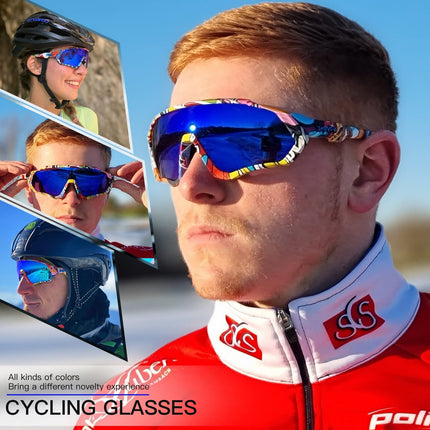 KAPVOE Cycling Glasses Polarized Sports Sunglasses MTB Mountain Bike Eyewear Men Women Road Bicycle BMX Running Fishing Golf