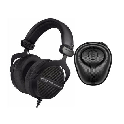 buy beyerdynamic DT 990 PRO Studio Headphones (Ninja Black, Limited Edition) Bundle with Hard Shell Headphone Case in India