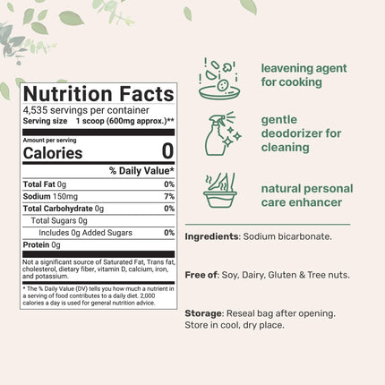 Buy Micro Ingredients Baking Soda Powder, 6lbs | Pure Sodium Bicarbonate | Bulk Food Grade Supply | in India