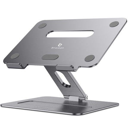 brocoon Adjustable MacBook Stand for Desk, Ergonomic Aluminum Laptop Riser with Heat-Vent, Compatible for 10-17" Laptops