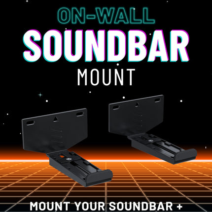 ECHOGEAR Soundbar Wall Mount Bracket - Works with All Soundbars Including Samsung, Vizio, LG, & More - Depth Adjustable for Dolby Atmos Soundbars