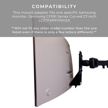 HumanCentric VESA Mount Adapter Bracket Compatible with Samsung CF591 Series Curved 27-inch LC27F591FDNXZA