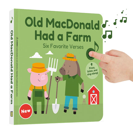 Cali's Books Old Macdonald Had a Farm Book - Interactive Book for 1 Year Old and Books for 2 Year Olds, Farm Toys for Toddlers 2-4. Music Books for Toddlers 1-3