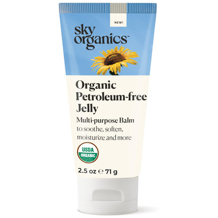 Sky Organics Organic Petroleum-free Jelly, Multi-Purpose Balm, Moisturizer with Organic Shea Butter, Coconut Oil, Olive Oil & Vitamin E, 2.5 Oz