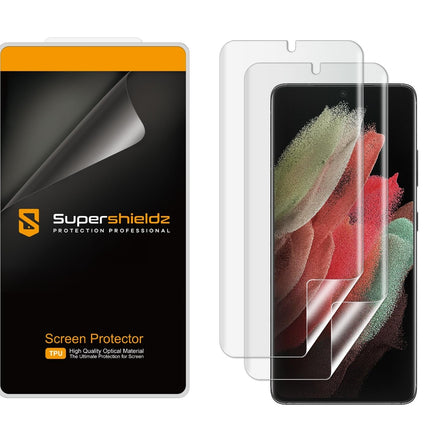 Buy Supershieldz (2 Pack) Designed for Samsung (Galaxy S21 Ultra 5G) Screen Protector, 0.13mm, High Definition Clear Shield (TPU) in India
