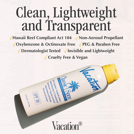 Buy Vacation Classic Spray Sunscreen SPF 30 + Air Freshener Bundle, Broad Spectrum Sunscreen Spray in India.