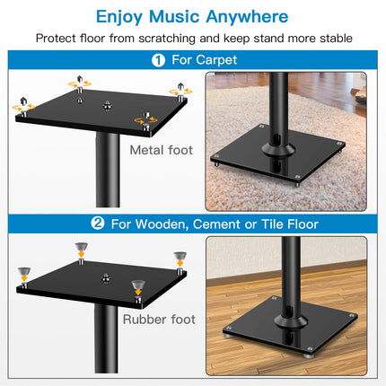 buy PERLESMITH Universal Floor Speaker Stands 28 Inch for Surround Sound, Klipsch, Sony, Edifier, Yamaha, Polk & Other Bookshelf Speakers Weight up to 22lbs - 1 Pair in india