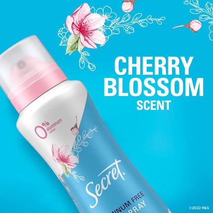 Buy Secret Dry Spray Aluminum Free Deodorant for Women, Cherry Blossom, 4.1oz (Pack of 2) in India