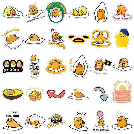 Buy CHVISO 60PCS Japanese Lazy Egg Stickers Kawaii Vinyl Waterproof Stickers for Kids Teens Adults in India.