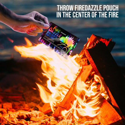 Fire Dazzle Fire Color Changing Packets for Fire Pit - 25 Pack Fire Color Packets, Flame Color Changer for Fire Pit and Campfires - Fire Pit Accessories, Campfire Accessories for Kids and Adults