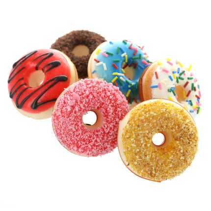 buy GiftExpress 6 pcs Realistic Artificial Toy Donuts, Scented Fake Donuts, Assorted Realistic Doughnuts in India