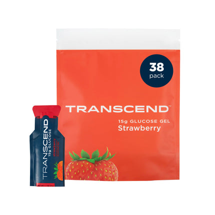 buy 38-Pack Transcend Foods Strawberry Gel (1.1 oz) Fast-Acting Carb Gel Strawberry Flavor in India