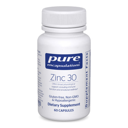 Buy Pure Encapsulations Zinc 30 mg - Highly Absorbable - for Immune System Support - Zinc Picolinate - 60 Capsules in India India