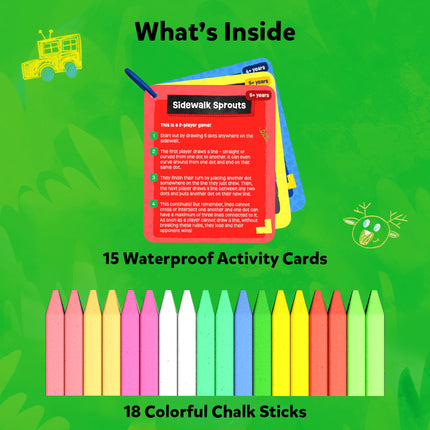 Buy Skillmatics Sidewalk Chalk Activity Kit - Creative Outdoor Fun with 18 Washable Chalk Sticks, 15 Act. in India