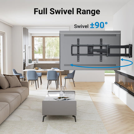 Buy PERLESMITH Full Motion TV Wall Mount for 37-75 inch TVs in India.