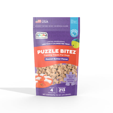 Buy Outward Hound Nina Ottosson Puzzle Bitez Training Treats for Dogs Peanut Butter Flavor Soft Small Bites in India.