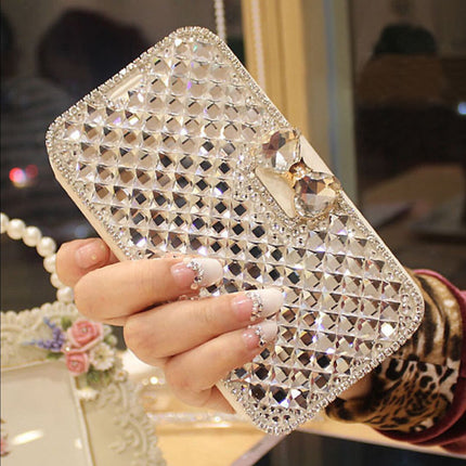 Bonitec iPhone 14 Pro Max Wallet Case - Women's Glitter Bowknot Diamond Rhinestone Flip Stand with Card Slot