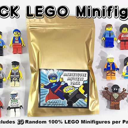 10 NEW LEGO MINIFIG PEOPLE LOT random grab bag of minifigure guys city town set by USA