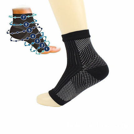 CDBH Heelsium Pain Relief Socks, Heelsium Instant Pain Relief Socks, Compression Socks for neuropathy pain, plantar fasciitis socks for women (Black,2pairs,L)
