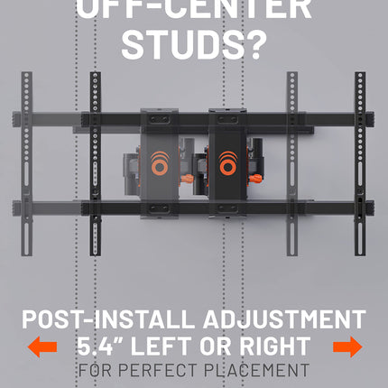 buy ECHOGEAR Full Motion Articulating TV Wall Mount Bracket for TVs Up to 82" - Smooth Extension, Swivel, & Tilt - Wall Template for Easy Install - Centers & Levels After Mounting Plus Hides Your Cables in India