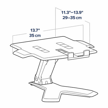 Buy Ergotron Neo-Flex Elevated Laptop Stand for Desk, Adjustable Height, for Laptops up to 21 Inches, Black in India