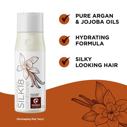 Hair Conditioner for Damaged Dry Hair - Silk Protein Conditioner for Dry Hair Frizz Control & Shine - Hydrating Conditioner for Curly Hair with Argan Oil and Hair Moisturizer for Dry Hair Care