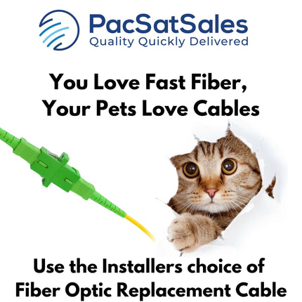 PacSatSales - Fiber Optic Internet Cable - 3ft / 1M SC/APC to SC/APC Single Mode Fiber Optic Cable att & Connector. Replacement Fiber Patch Cable/Fiber Optic Cable extender