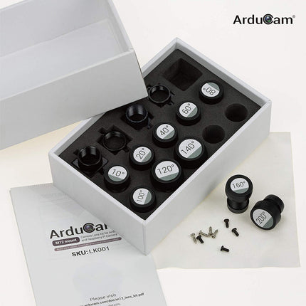 buy M12 Lens Set, Arducam Lens for Raspberry Pi Camera (1/4") and Arduino, Telephoto, Macro, Wide Angle, in India
