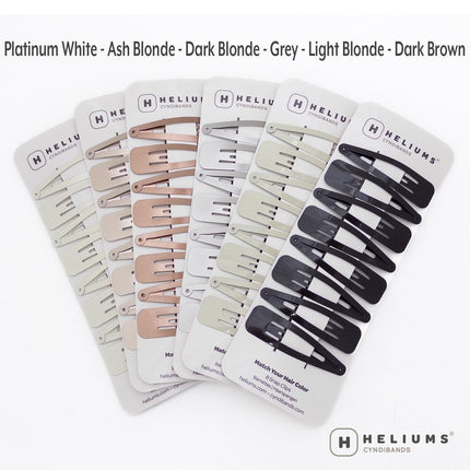 Heliums Large 2.7 Inch Snap Clips - Dark Blonde - Metal Barrettes, Hair Clips Blend with Hair Color - 8 Count
