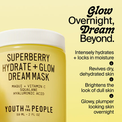 Buy Youth To The People Superberry Glow Dream Mask - Brightening Overnight Face Mask + Hyaluronic Acid in India