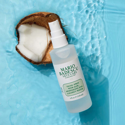 Mario Badescu Setting Facial Spray Mist with Aloe & Coconut Water, Refreshing and Hydrating Makeup Spray, Alcohol Free, Fragrance Free, Dye & Sulfate Free